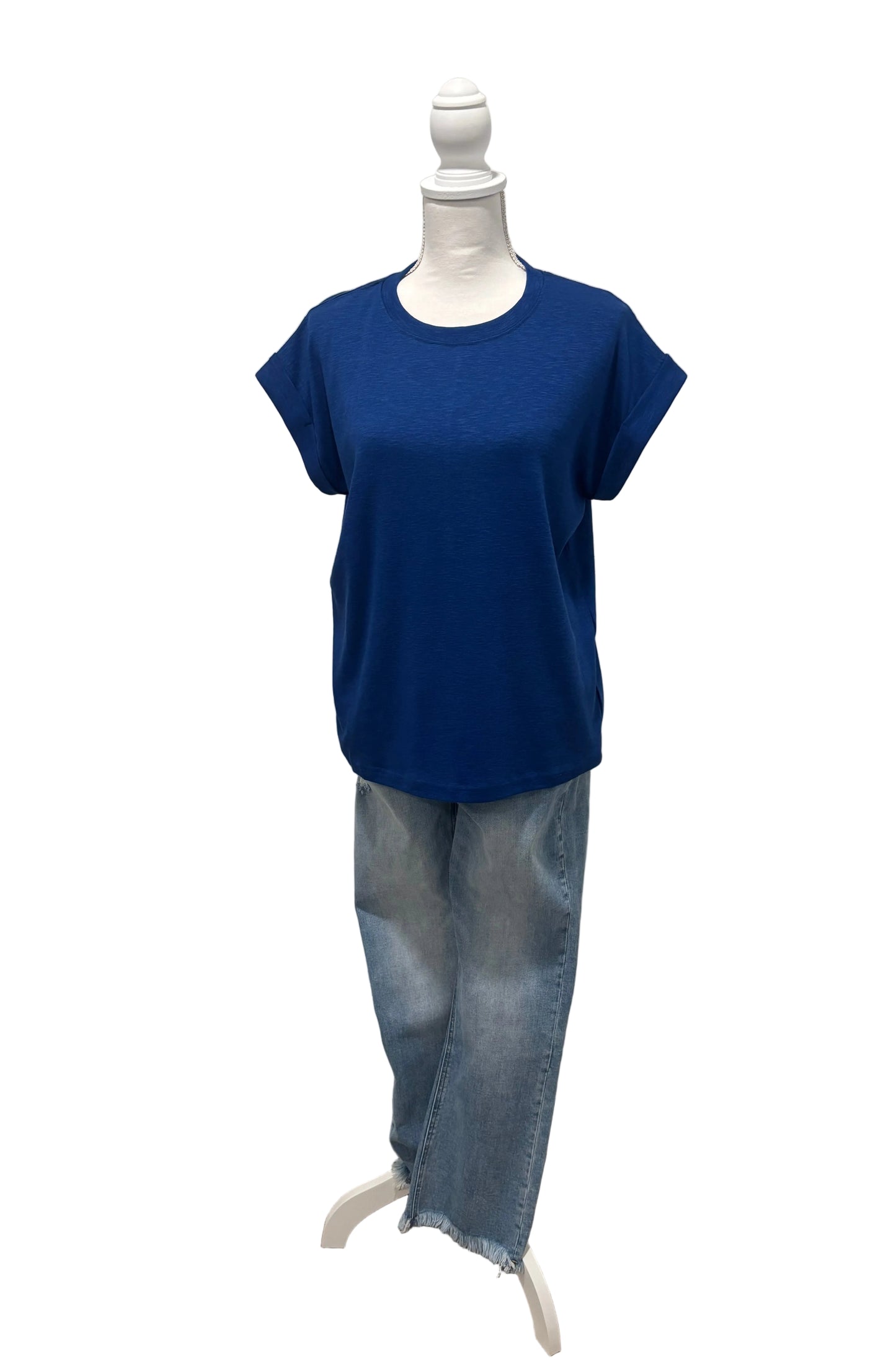 Slub Rolled Sleeve Tee