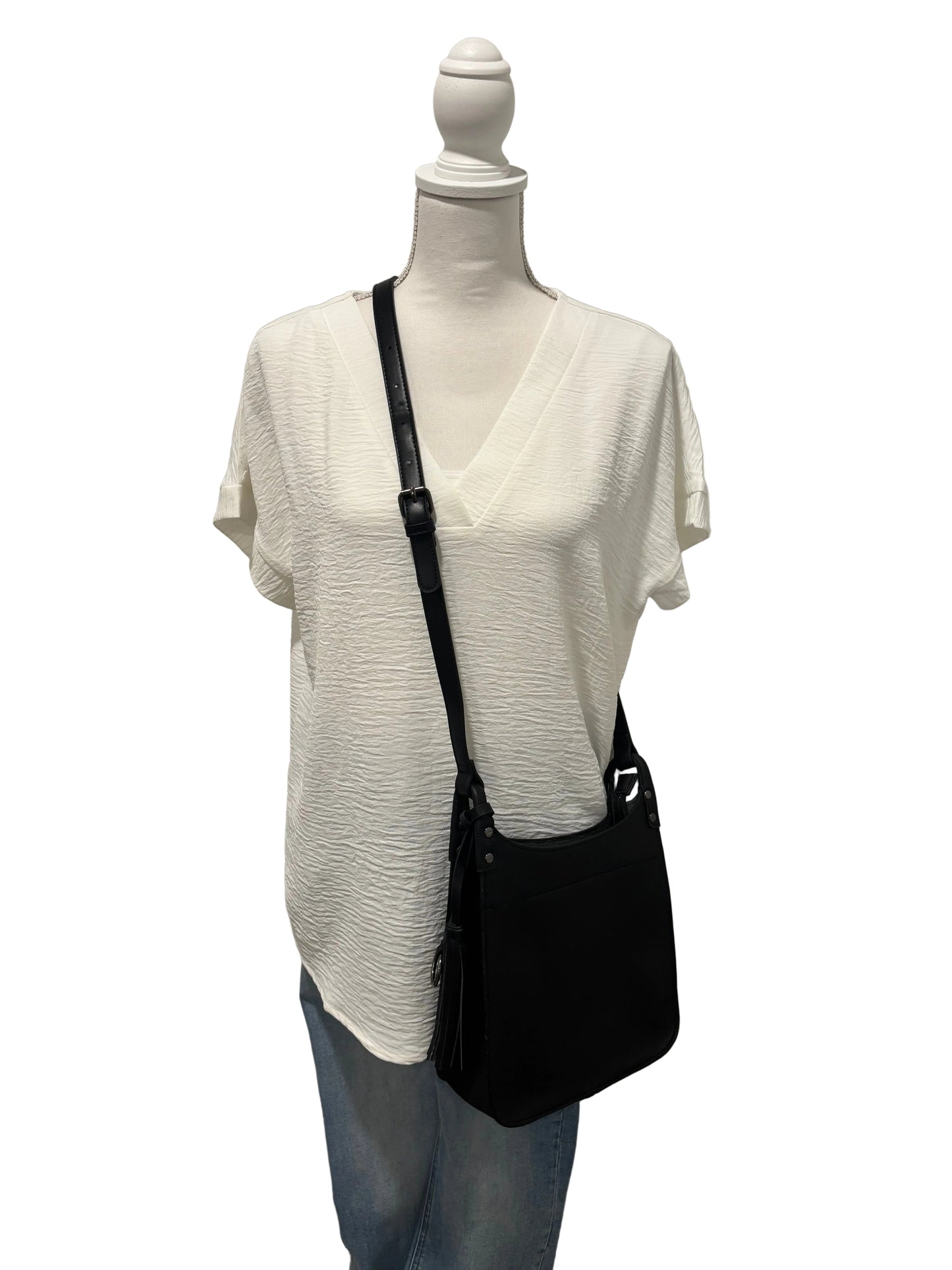 Crossbody Bag with Tassels