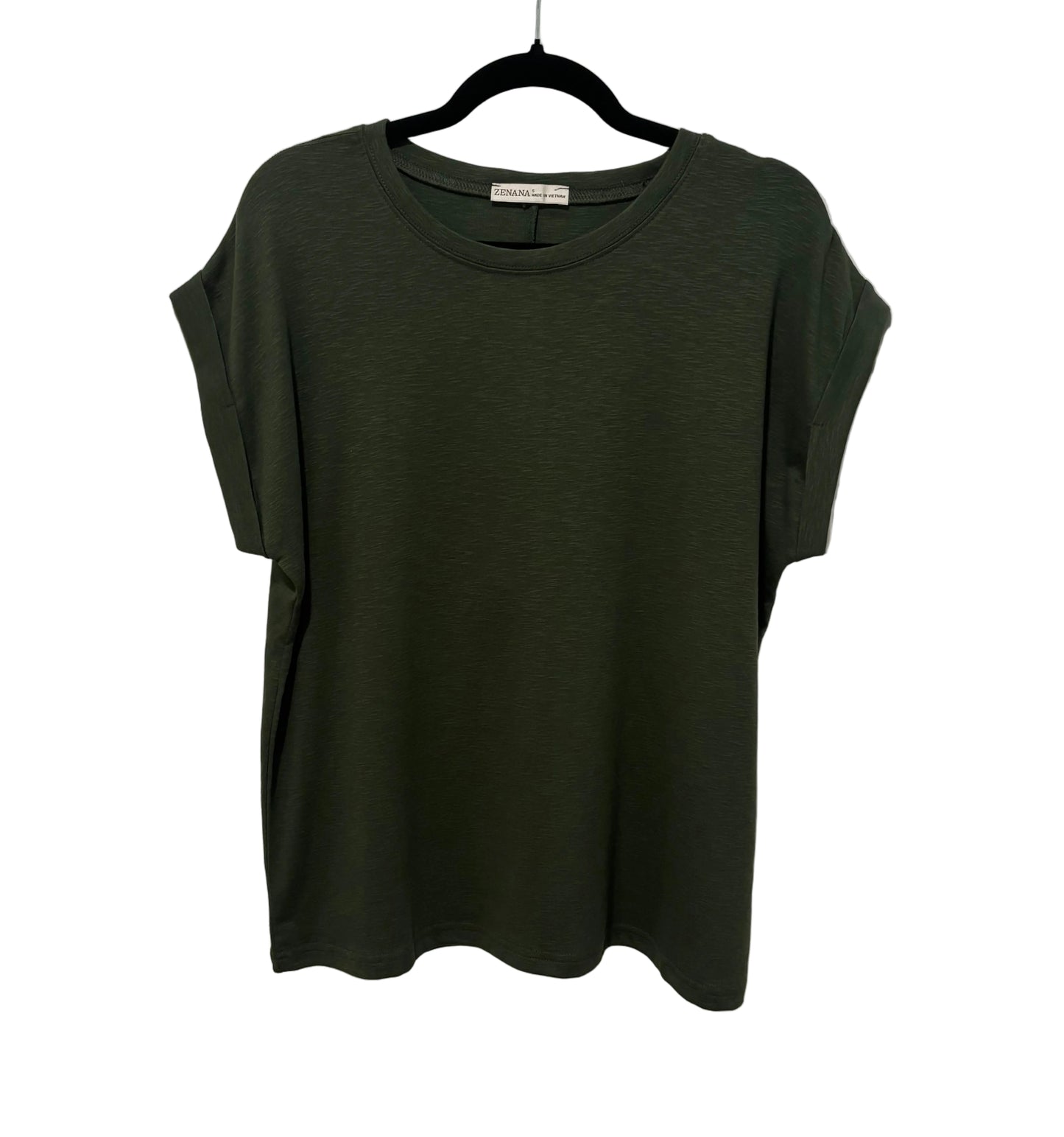 Slub Rolled Sleeve Tee