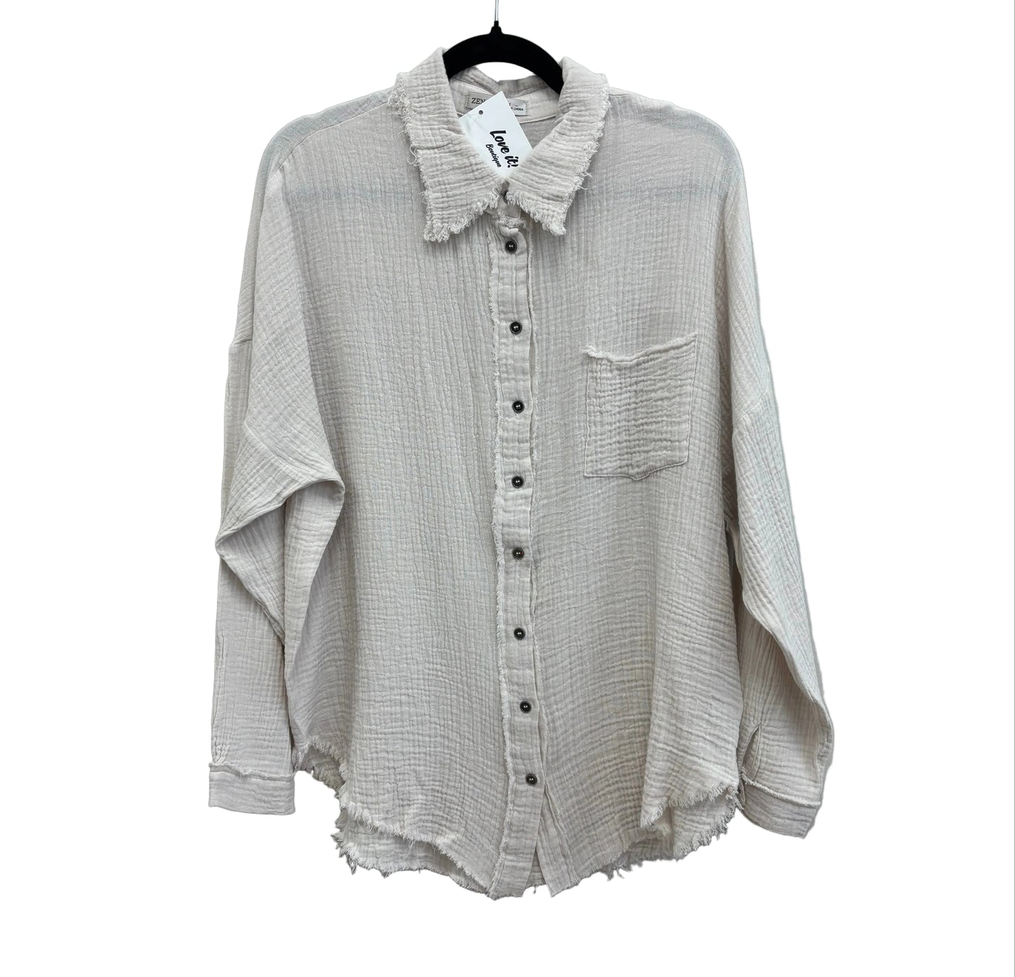 Double Gauze Long Sleeve Button Down