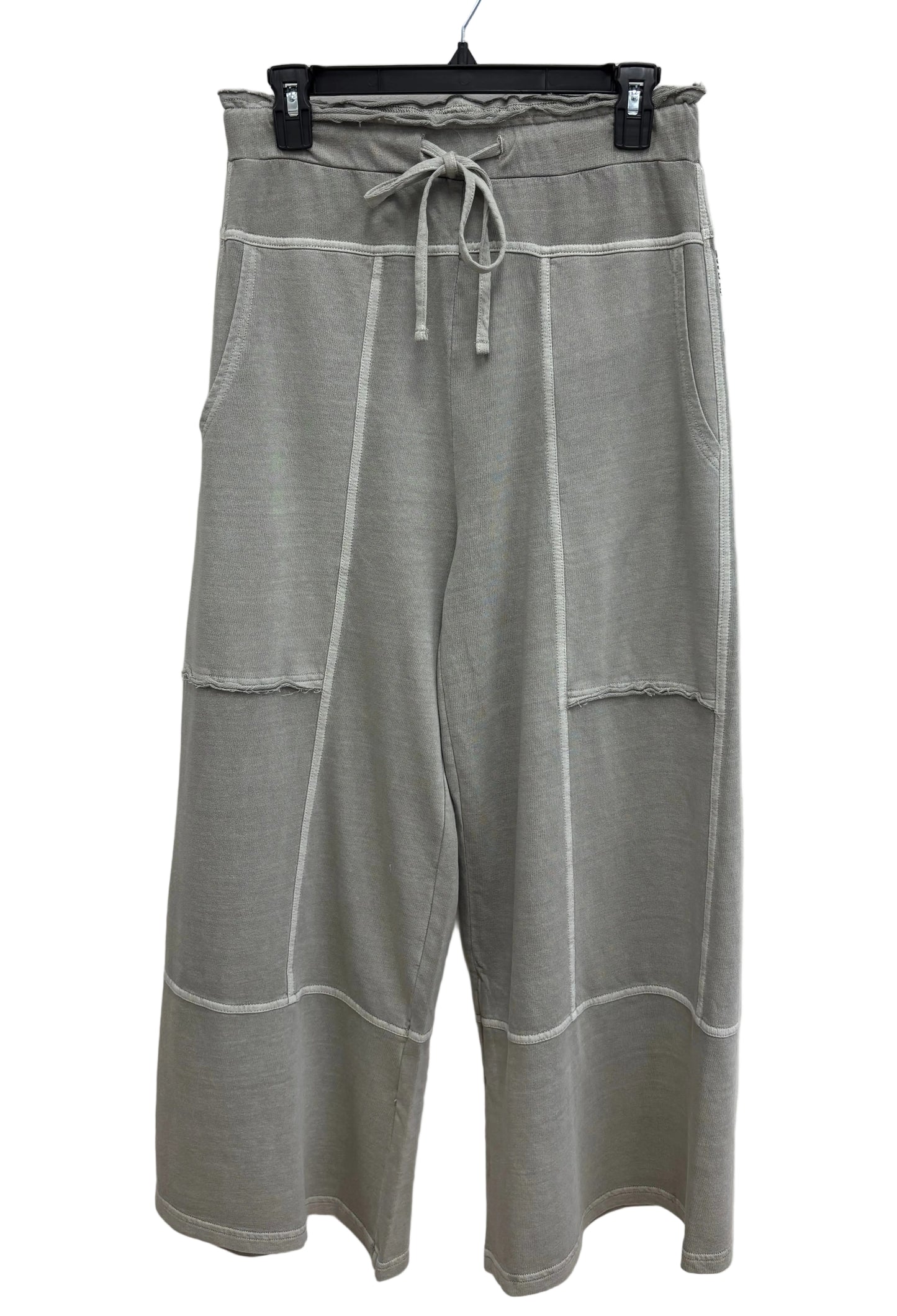 French Terry Exposed Seam Drawstring Pant