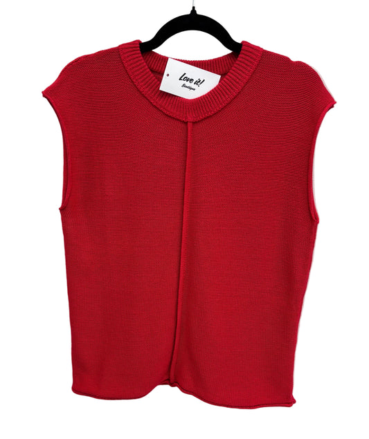 Front Seam Sweater Tank Top