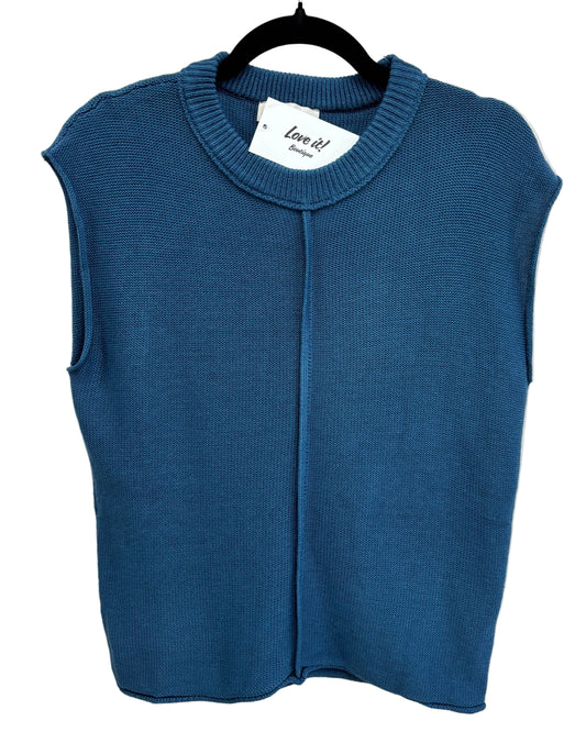 Front Seam Sweater Tank Top