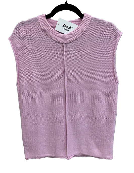 Front Seam Sweater Tank Top