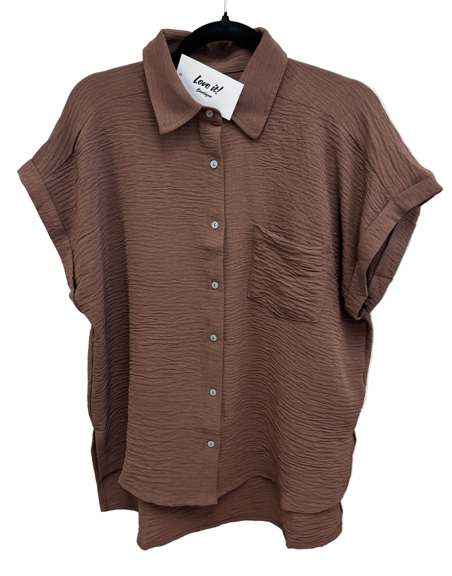 Woven Button Down Top