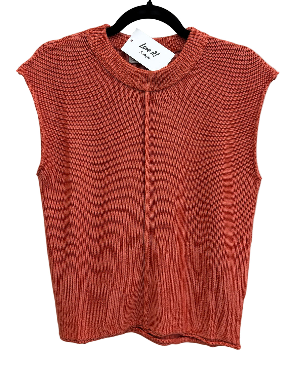 Front Seam Sweater Tank Top