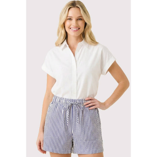 Striped Paper Bag Shorts