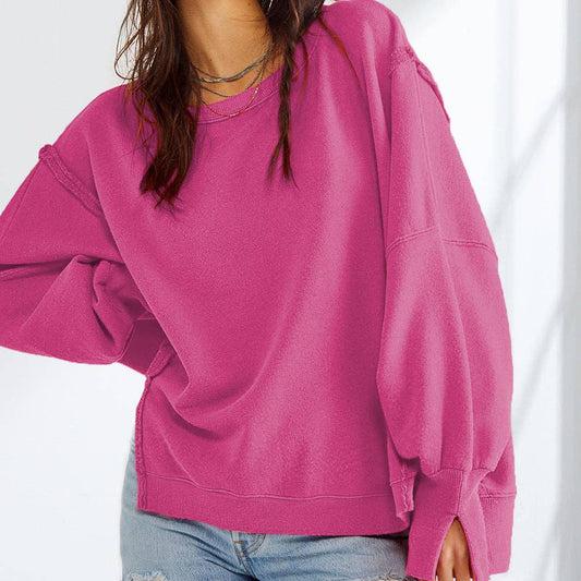 Loose Fit Exposed Seam Sweatshirt