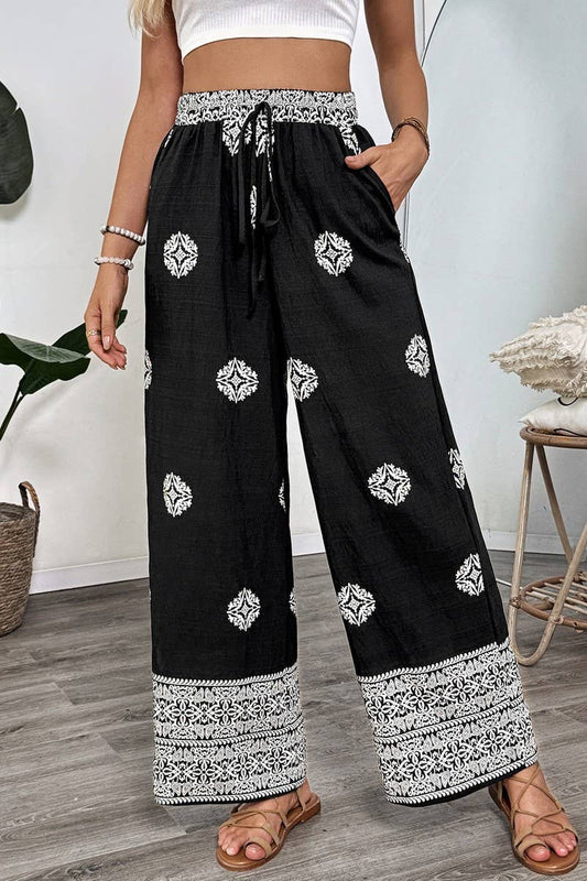 Boho Print Drawstring Pant