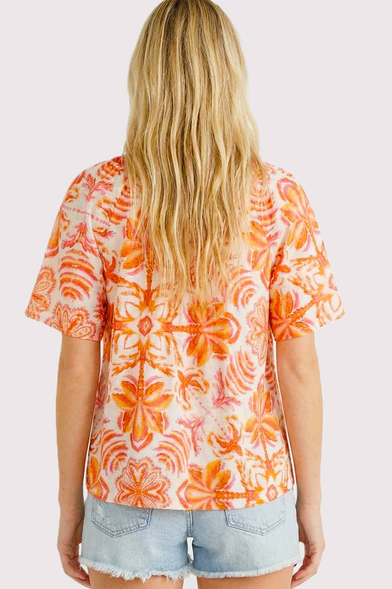 Flutter Sleeve Floral Top