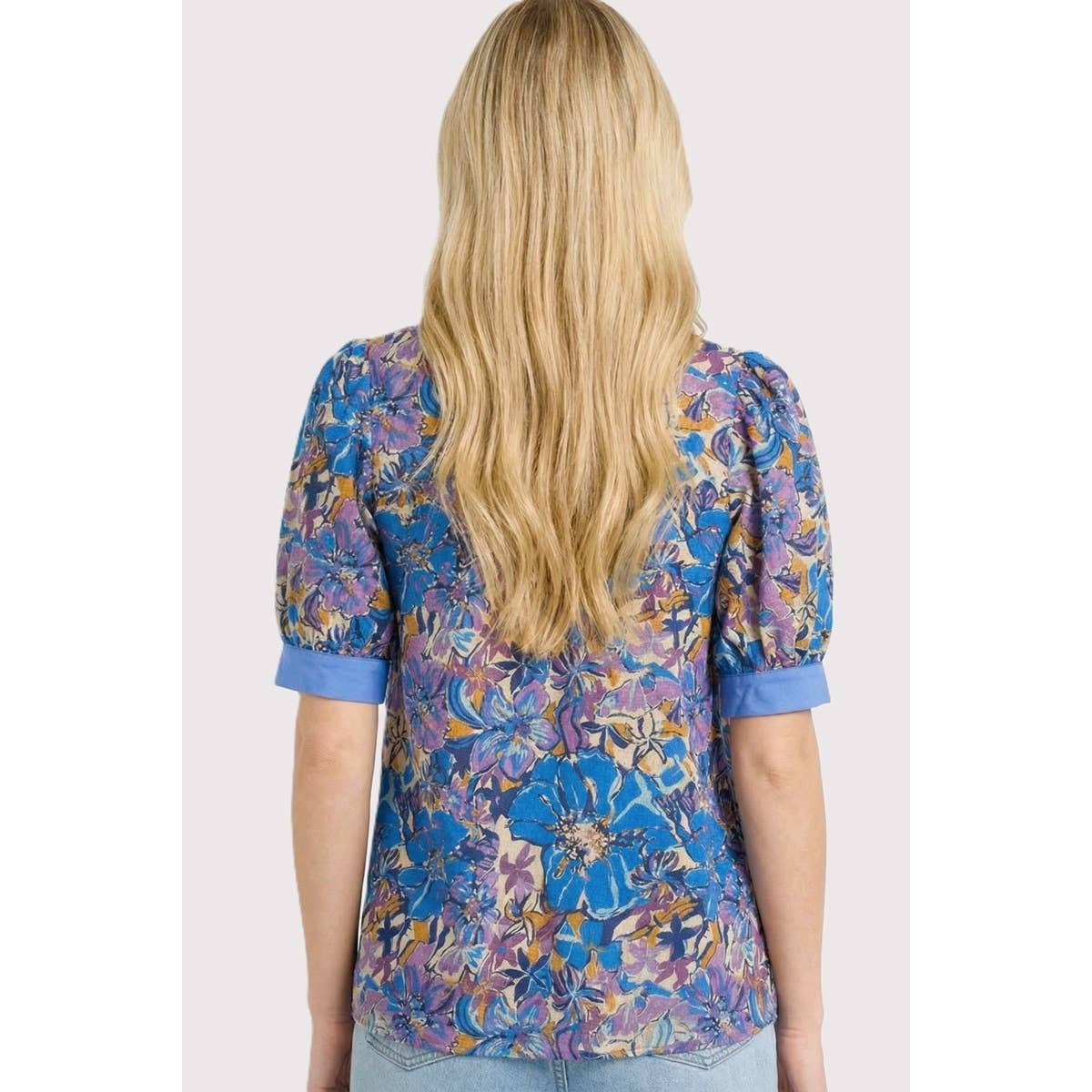 Floral Collar Printed Top