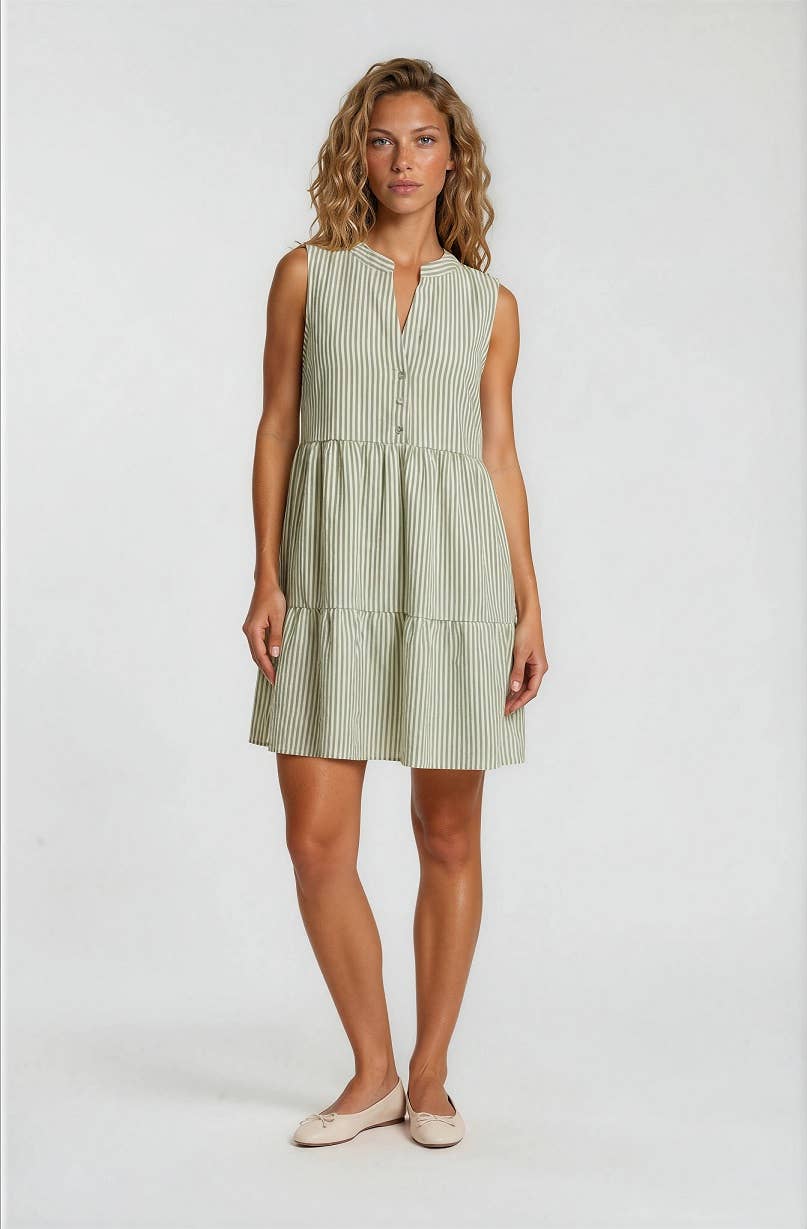 Striped Sleeveless Dress