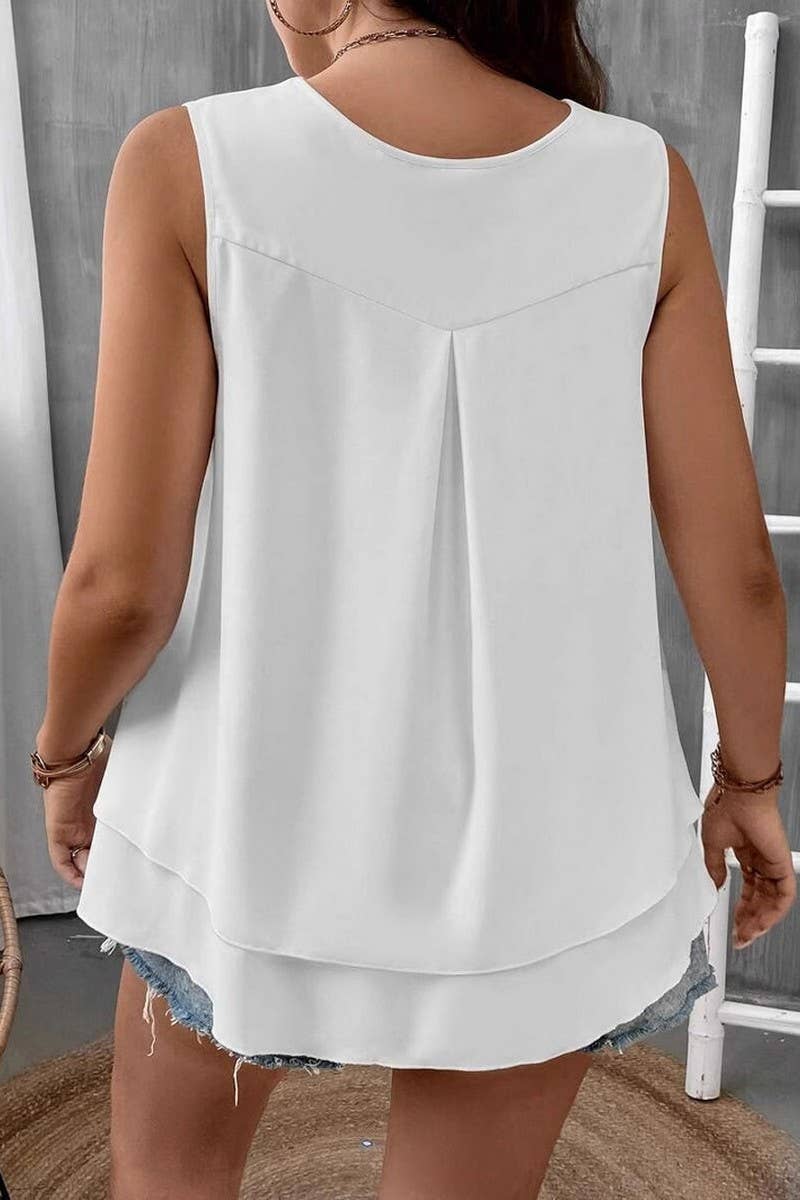 Layered Ruffle Tank Top