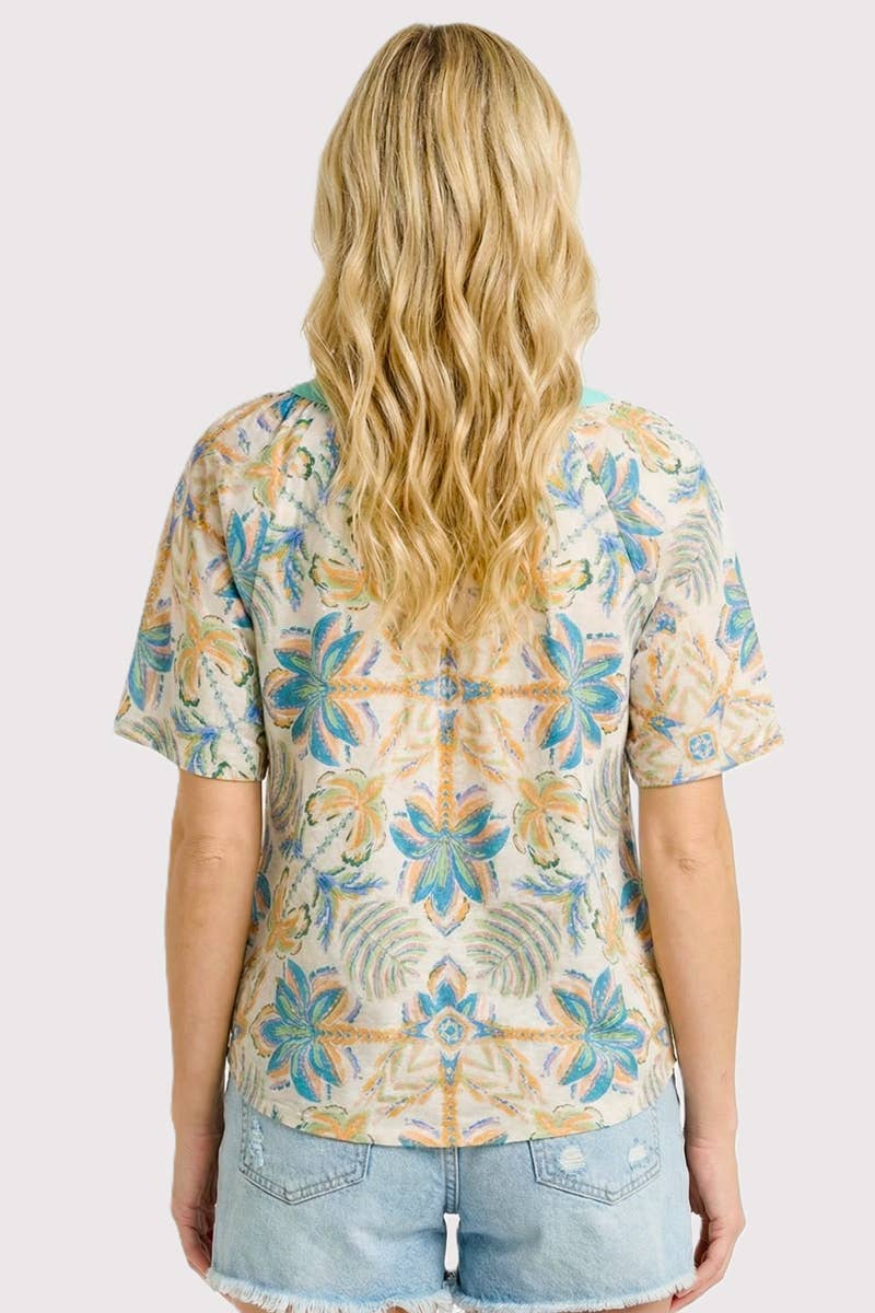 Flutter Sleeve Floral Top