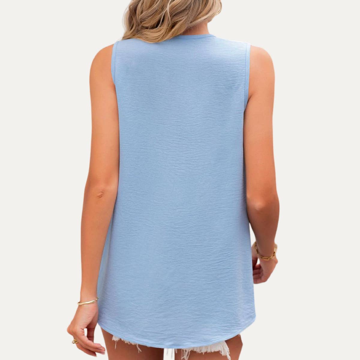 V Neck Sleeveless Top