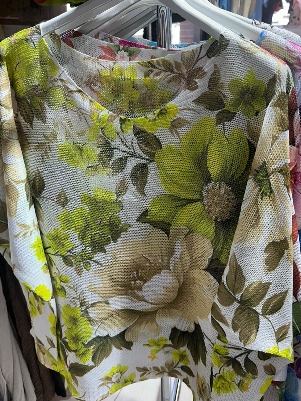 Olive Floral Printed Sweater