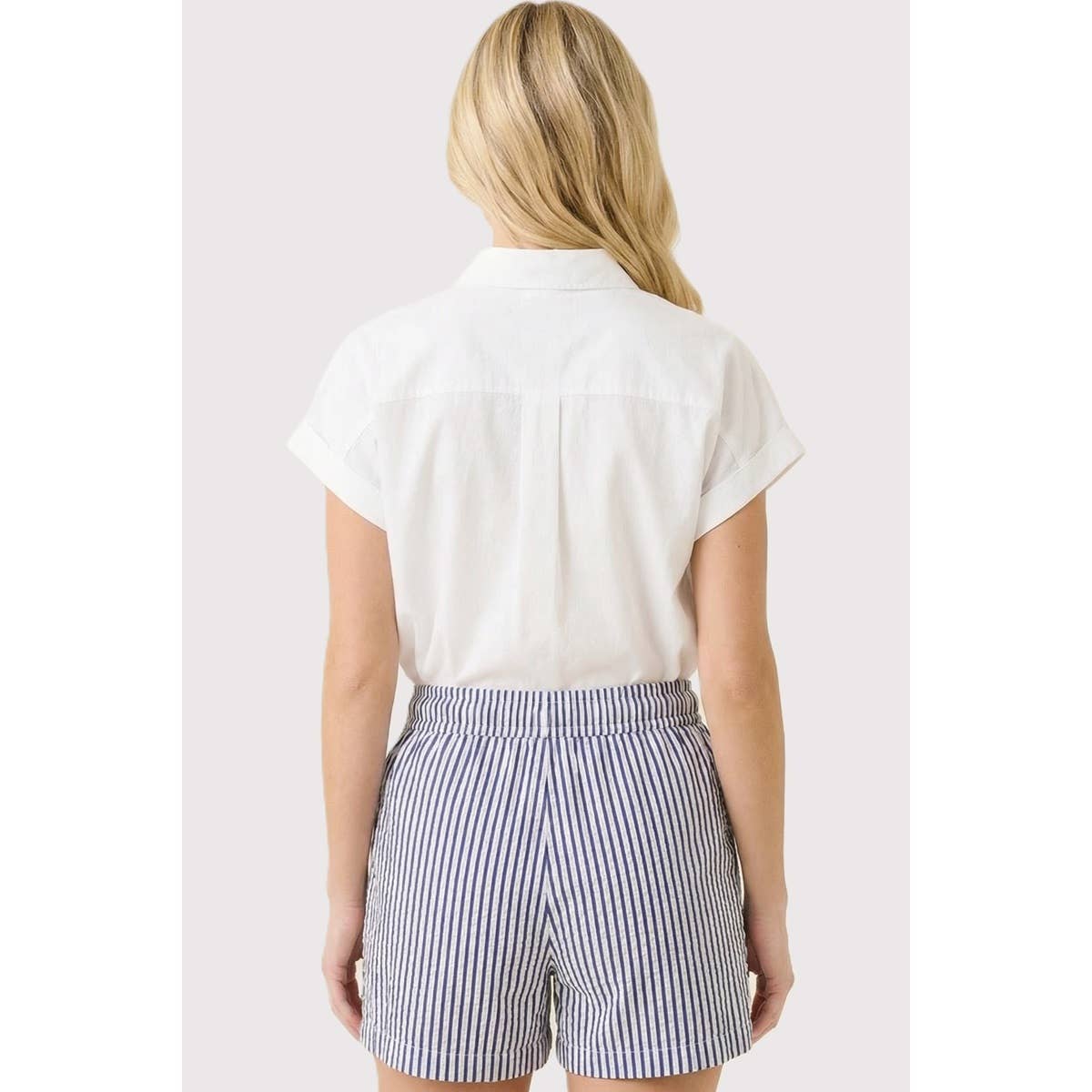Striped Paper Bag Shorts