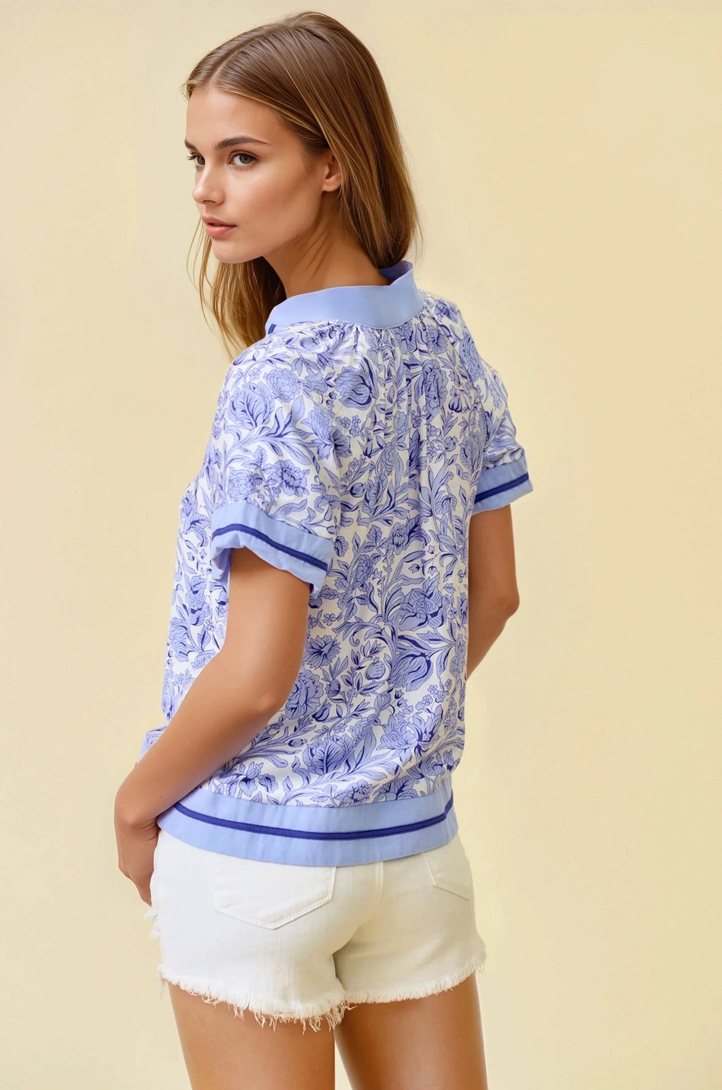 Floral Printed Ruffle Top