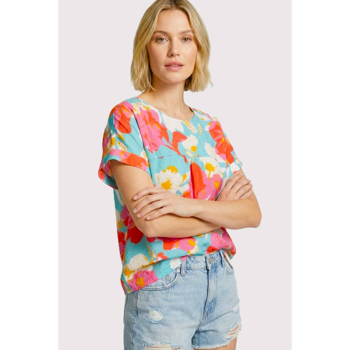 Bold Floral Print Top