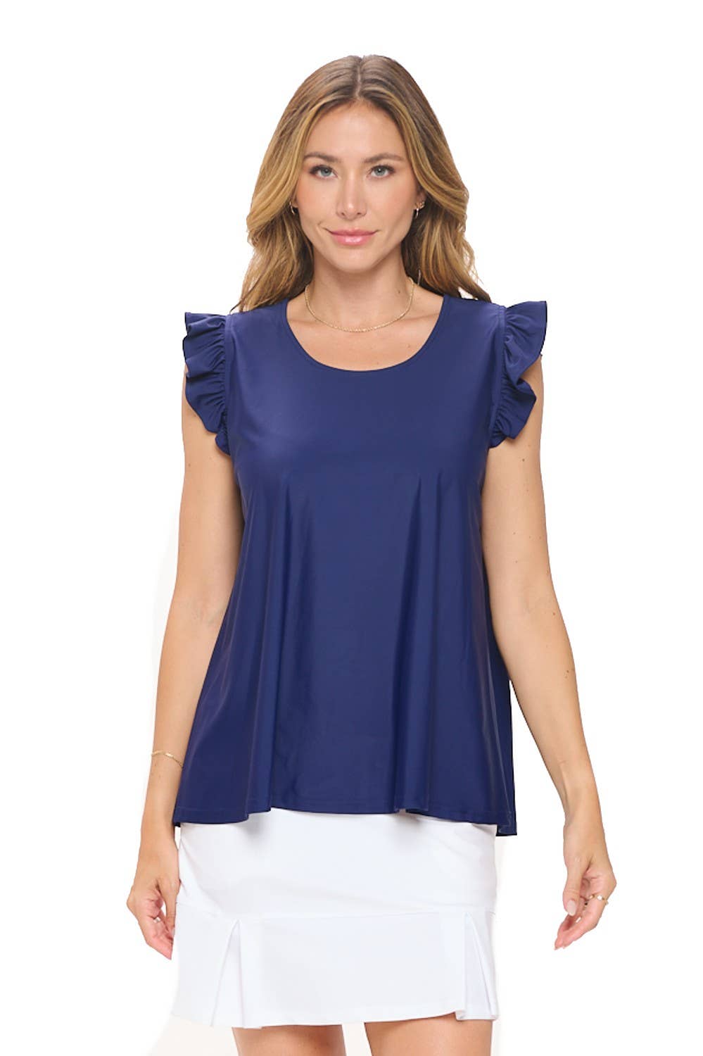 Ruffle Cap Sleeve Top