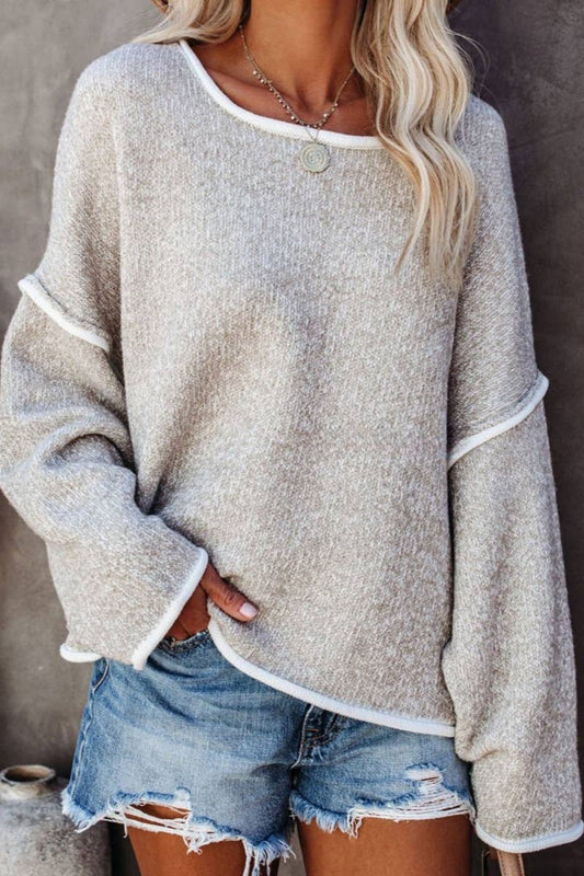Casual Crew Neck Pullover Sweater