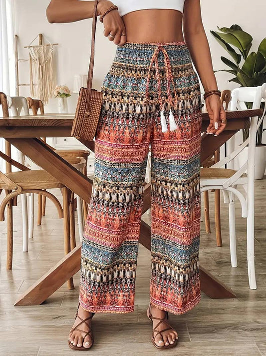 Boho Printed Wide Leg Pant