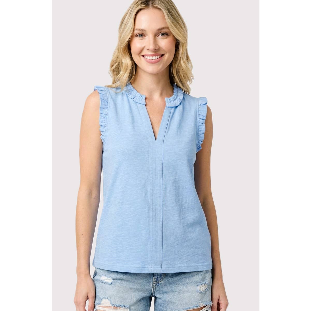 Frilled Cotton Tank